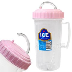 ICE 손잡이 빨대컵 500mL (환자용 병원 빨대물컵 어린이물통 물병), 덕신1460