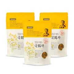 [쌍계명차 본사공식] 파우치 김동곤명인의 국화차 25g X 3개입 100% 국산 국화잎차 꽃차, 3개