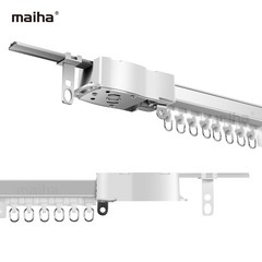 전동 스마트 커튼레일 MaiHa 커튼 트랙 전기 로드 코니스 레일 홈 확장 가능 투야 와이파이 자동 제어 시스템, 1.2m Rail+Open to left side