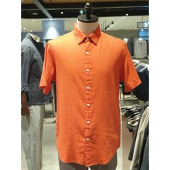[에디션 앤드지] 쿨터치 베이직 린넨 반팔 셔츠 (오렌지) NDE2WC1951