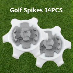 14 개입 스파이크징 골프화스파이크핀 골프화징미끄럼 방지 스파이크 교체 클리트 트위스트 스터드, 흰색 회색, 1개