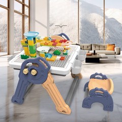 스타일닥터 접이식 레고 책상 테이블 레고놀이판 멀티블럭책상 세트 장난감 선물, Y1002