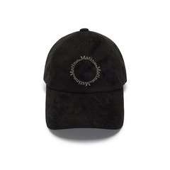 (국내배송) MATIN KIM 마뗑킴 CIRCLE LOGO SUEDE BALL CAP IN BLACK