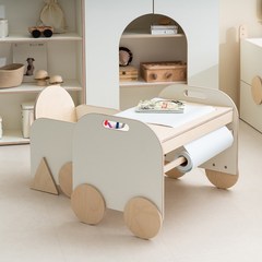 아이 첫 책상 나스파 루아 자작나무 원목 롤페이퍼 미술 유아책상, 루아의자
