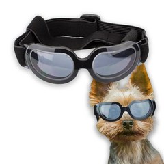 독스랩 아이세이프 강아지 선글라스 고글 UV400, 블랙 렌즈, 1개