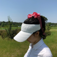 로로얼로이 골프 여성용 봄 여름 가을 니트 썬캡 망사 모자, 1개, 화이트