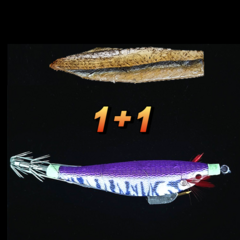 캠낙스 UV 케이무라 수평 야광 생미끼 철사 와이어 한치 갑오징어 문어 쭈꾸미 삼봉 에기 학꽁치포 1+1, 퍼플 + 학꽁치포