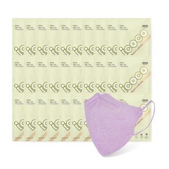 아이코코 레인보우 컬렉션 KF94 마스크 대형 30매, 1개입, 30개, 퍼플(보라색)