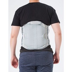 척추보조기(백브레이스) 압박골절 디스크 협착증 고정 보호, S 사이즈(66~72cm), 회색
