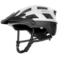 Sena M1 EVO 스마트 블루투스 커뮤니케이션 산악 자전거 헬멧, Large, M1 (2021) + 헬멧, 매트 화이트.