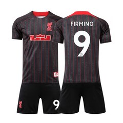 2223 리버풀 유니폼 살라 피르미누 누녜즈 마킹 축구복 반팔 티셔츠