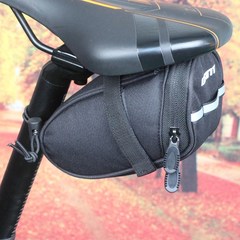 안장 가방 자이언트 테일 백 로드 산악 자전거 리어 라이딩 장비, [01] 검정색(미등 포함), [01] 1리터