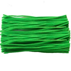 보송이 철사 가는줄모루 절단 30cm(100줄) 색상별 구매, 연두