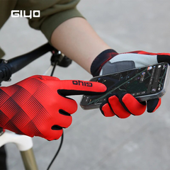 GIYO S-09 자전거 등산 간절기-겨울 보온 방한 장갑 스마트폰터치, 빨강