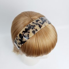 프랑스핀 호피 3.5 cm 와이드 넓은 머리띠 헤어밴드