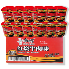 홍홍 중국식품 중국 캉스푸 홍쇼우육면 컵라면 12개입 빨강 중국라면 중국컵라면, 1박스