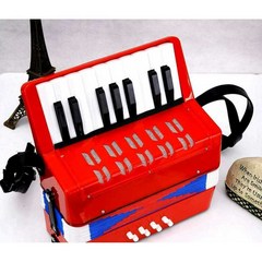 미니 아코디언 초보자 연습용 경량으로 취미용 장비, 1. 8 베이스 레드