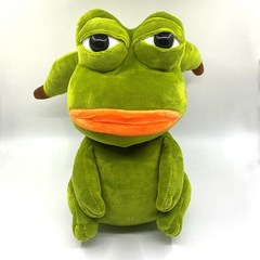 SanBeans 26cm 개구리 Pikachu 봉제 장난감 Pepe 제니 모래 동물 어린이를위한 인형 장난감(Green), 1개