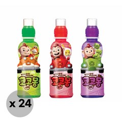 [웅진식품] 코코몽 어린이음료 200ml x 24페트(사과/딸기/포도 중 택1), 상세 설명 참조, 선택:사과