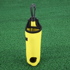네오프렌 1 Pc 휴대용 미니 컴팩트 골프 공 가방 골프 티 홀더 보관 케이스 캐리 파우치 훈련/연습을위한 작은 허리 가방, 노란색, 노란색, 1개