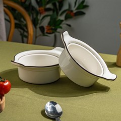 시라쿠스 뉴욕 킹스인 홈파티 원형 그라탕 오븐그릇 양손스프볼, L(20cm), 2P, 콜라브라운