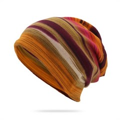 Unisex 멀티 컬러 스트라이프 인쇄 비니 모자 가을 겨울 남성 여성 얇은 니트 모자 야외 따뜻한 보닛 스카프 안전 모자