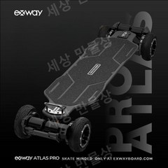 전동스케이트보드 방수 카본 스타크 성인 크루져, 48V, Exway Atlas Pro-2WD