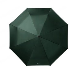햇빛과 비를 가리는 검은 우산 청우 겸용 전자동 3단 우산 자외선 차단 접이식 양산
