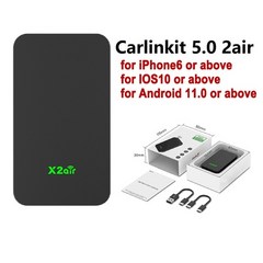카링킷 Carlinkit 5 2air 무선 카플레이 안드로이드 자동 박스 2in 1 어댑터 2 채널 작업 Waze Spotify 5.8Ghz WiFi BT5.0 Siri GPS, [02] Carlinkit 5.0 2air