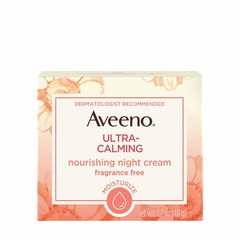 Aveeno 아비노 Ultra-Calming Nourishing 나이트 크림 1.7oz(48g) 2팩, 1개