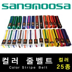 컬러줄벨트 (컬러줄띠) 25종 / 태권도 합기도 격투기 특공무술 유술 / 특수벨트 / 길이 160cm 180cm [일부품목제외], 검정/빨강줄