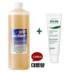 메디필 엑스트라 슈퍼 9 엑스로션 1000ml 대용량 피지연화제 코 피지녹 이는 제품 여드름 블랙헤드 제거 액 전문가용 연화제 피부과화장품 + 병풀 시카 크림(본품), 1L