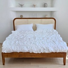 [퍼피노] 라헬 라탄 원목 침대 프레임 퀸 pn201