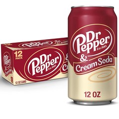 Dr Pepper 닥터페퍼 Cream Soda 크림소다 12Fl.oz(355ml) 12캔, 355ml