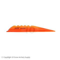 텐스코어 양궁 화살 Jet6 실내용 샤크깃 스핀깃 화살깃 검정색 4인치 주황색 (50개), 왼손 (4인치), 1팩