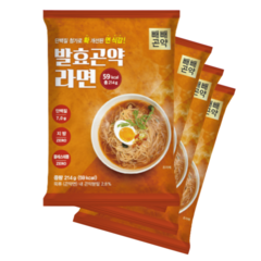 [단백질 함유 저칼로리 저당] 발효곤약라면 214그램 59칼로리, 4개, 214g