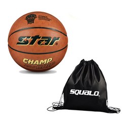 스타 농구공 챔프 그립 BB4657 7호 농구용품, 공 + 스쿠알로 공가방