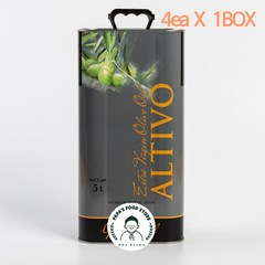 알티보 엑스트라버진 올리브오일 5LX4캔(1박스) 업소용오일 스페인 올리브유 샐러드오일, 4개