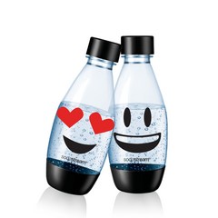 [SODASTREAM] 소다스트림 전용병 플라스틱 퓨즈 블랙 EMOJI 0.5L (2PSet), 2개