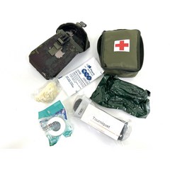 휴대용 응급키트 군대 군용 군대용 밀리터리 구급함 여행용 파우치 약품세트 구급 가방 상자, 1개