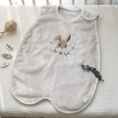 쿵스쿵스 극세사 아기수면조끼 유아조끼 2중 잠옷 겨울 감성자수