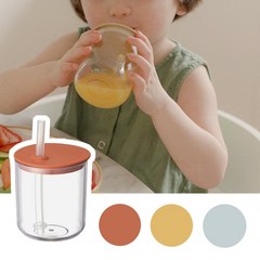 킨토 본보 스트로우 컵 200ml 유아 아기 빨대컵 3색상, 블루그레이, 1개