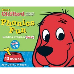 Clifford Phonics Fun Pack #4 : 12 Books Box Set (StoryPlus QR), Scholastic