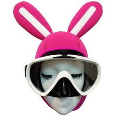스노클링 마스크 스쿠버 3mm 네오프렌 만화 장비 후드 모자 캡 헬멧 수중 자외선, 13.Bunny