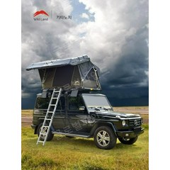 전자동 루프탑 텐트 하드쉘 자동 차박 알루미늄 지붕 캠핑 접이식 SUV, 짙은 회색