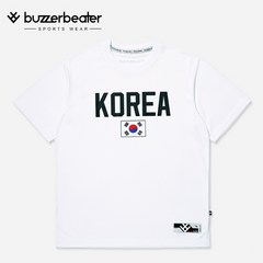 [버저비터] 농구 반팔 흰색 화이트 KOREA FLAG 국대 티셔츠 TEE - WHITE