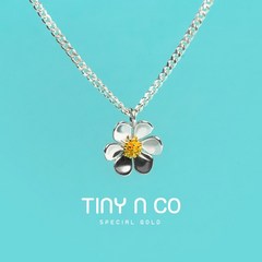 [타이니앤코] 24K 순금 순은 꽃 돌목걸이 백일목걸이 0.17g