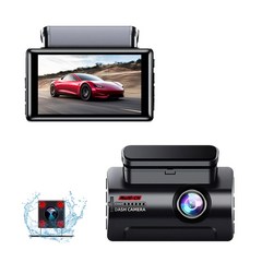 RUN 기술 차량용 듀얼 카메라 대쉬캠 나이트 비전 무선휴 대전화 커넥, 32GB, 블랙