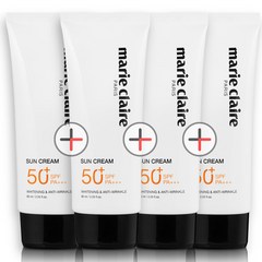 마리끌레르 선크림 SPF50+ PA+++ 썬크림 썬케어, 4개, 60ml