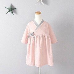아동 유아 생활한복 햇님 원피스 개량한복 (3color)